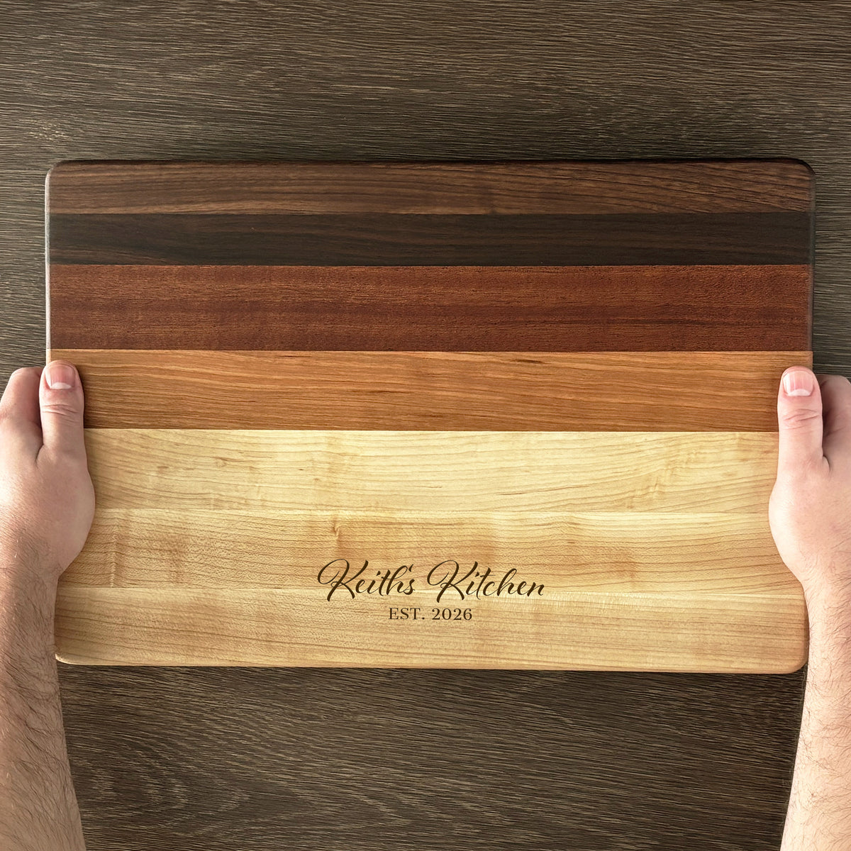 Personalized Cutting Board, Reversible, Custom Engraved Name Gift, 18x12