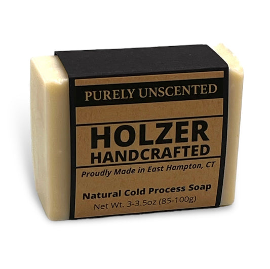 Purely Unscented Premium Artisan Soap Bar, Cold Process, Vegan
