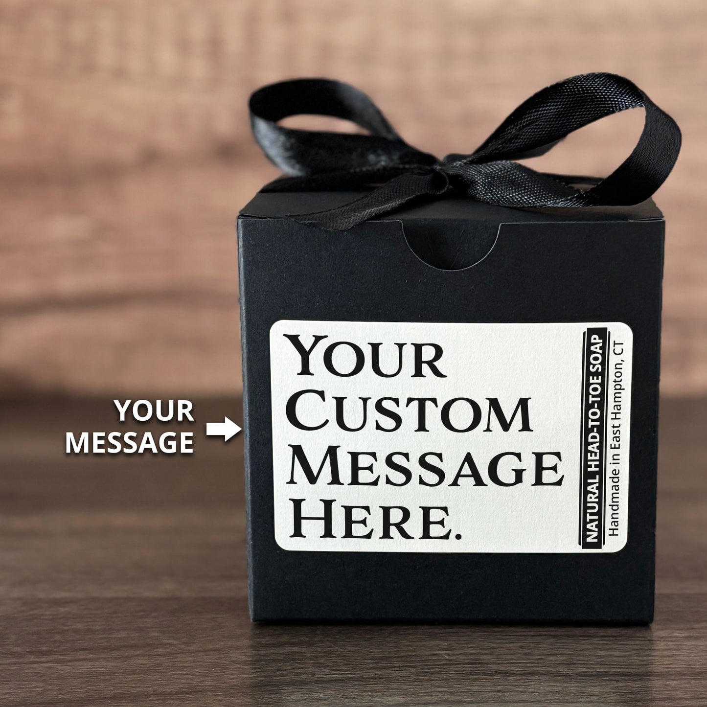 Personalized Bar Soap Gift Set - Your Custom Text Keepsake, Natural Head to Toe Soap