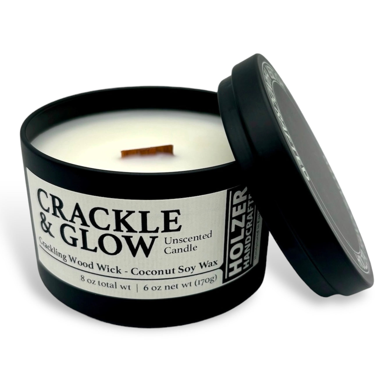 Crackle & Glow Unscented Crackling Wood Wick Candle