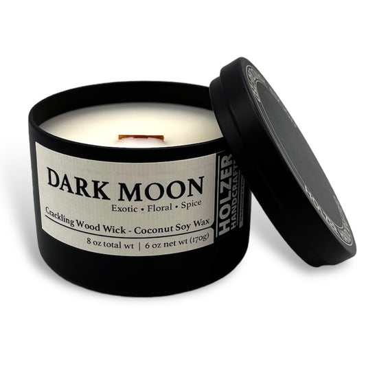 Dark Moon 6 oz Crackling Wood Wick Candle