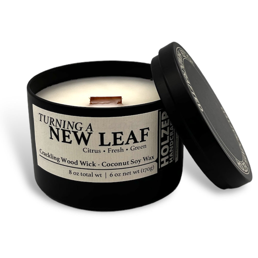 Turning a New Leaf 6 oz Crackling Wood Wick Candle