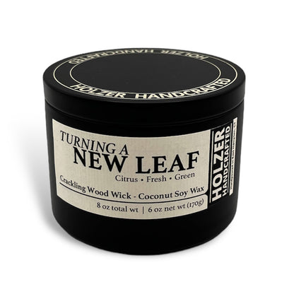 Turning a New Leaf 6 oz Crackling Wood Wick Candle