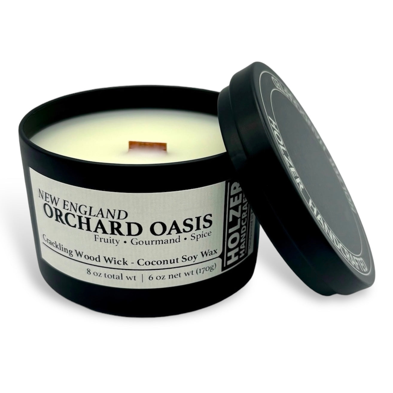 New England Orchard Oasis Crackling Wood Wick Candle