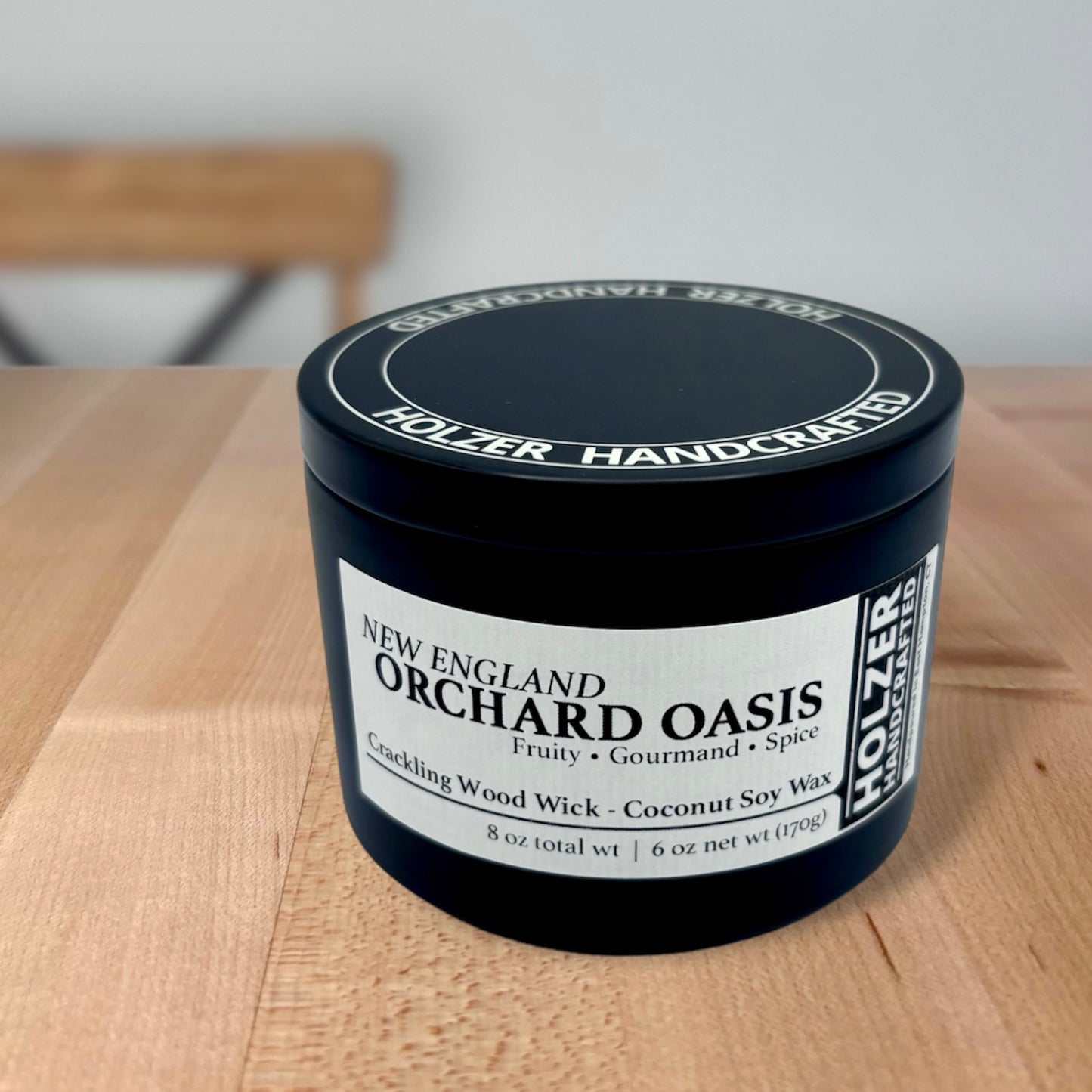 New England Orchard Oasis Crackling Wood Wick Candle