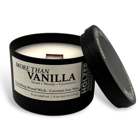 More Than Vanilla 6 oz Crackling Wood Wick Candle
