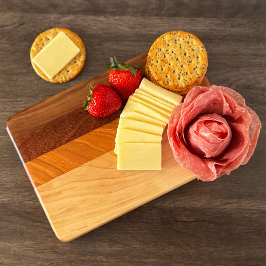 Hardwood Cutting Board, Reversible, 9x6 Cheese Board