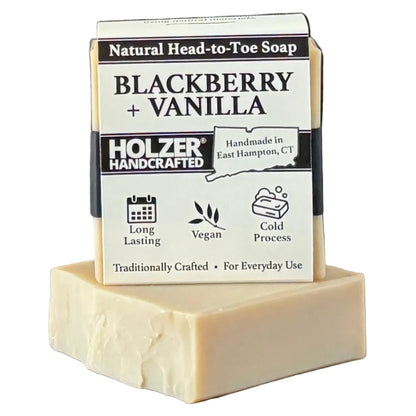 Blackberry + Vanilla - Natural Head to Toe Soap - 4.5oz Bar