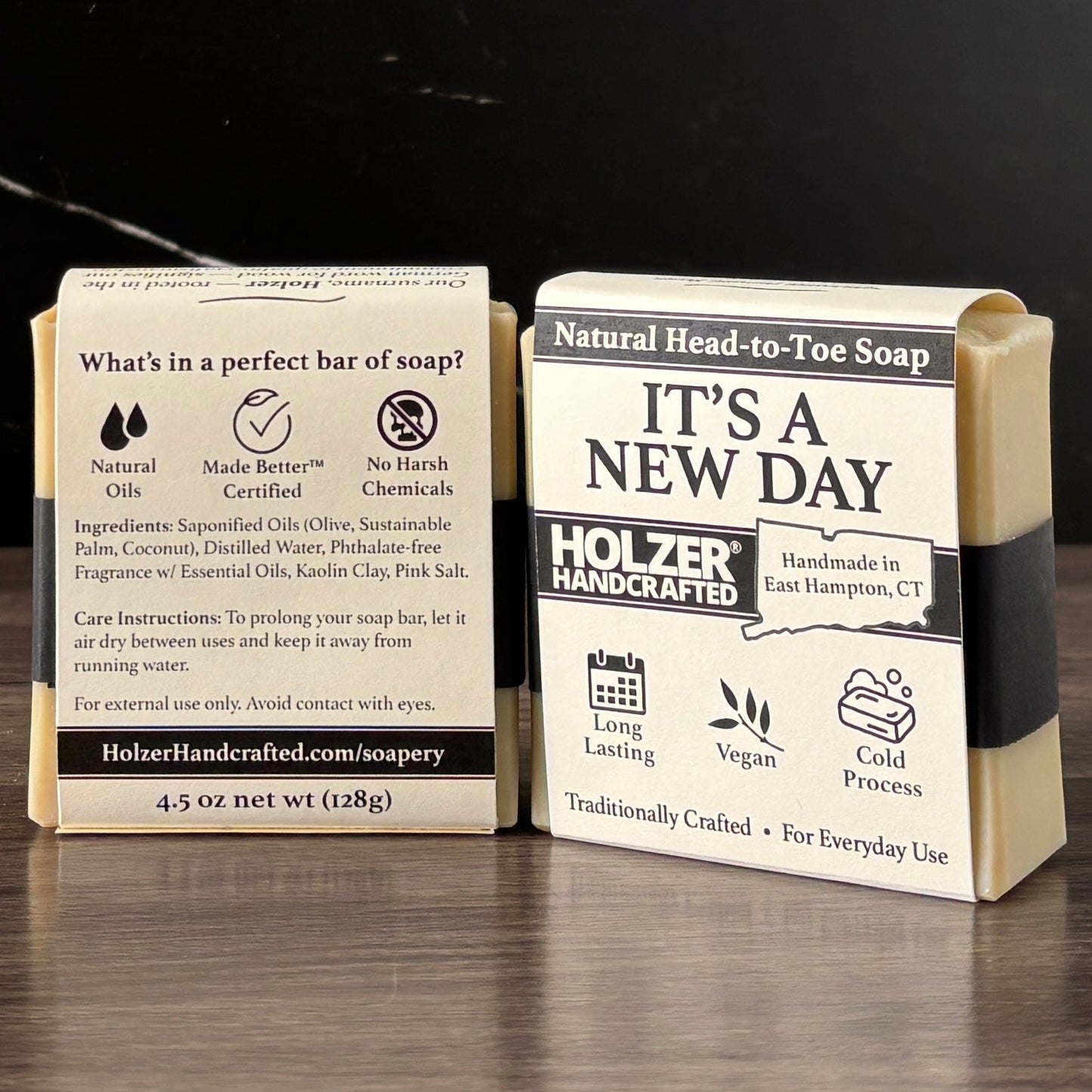 It's A New Day - Natural Head to Toe Soap - 4.5oz Bar - Lemon + Lilac Leaves + Juniper