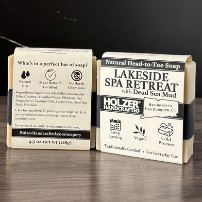 Lakeside Spa Retreat - Natural Head to Toe Soap - 4.5oz Bar - Driftwood + Juniper + Vetiver