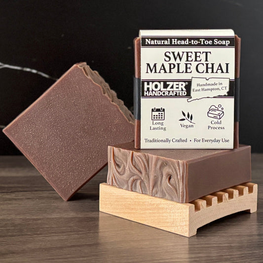 Sweet Maple Chai - Natural Head to Toe Soap - 4.5oz Bar - Maple Chai + Vanilla Cream