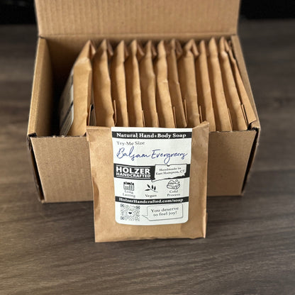 Cold Process Soap Bar Sampler - 13 Try-Me Size Bars - Travel Soap