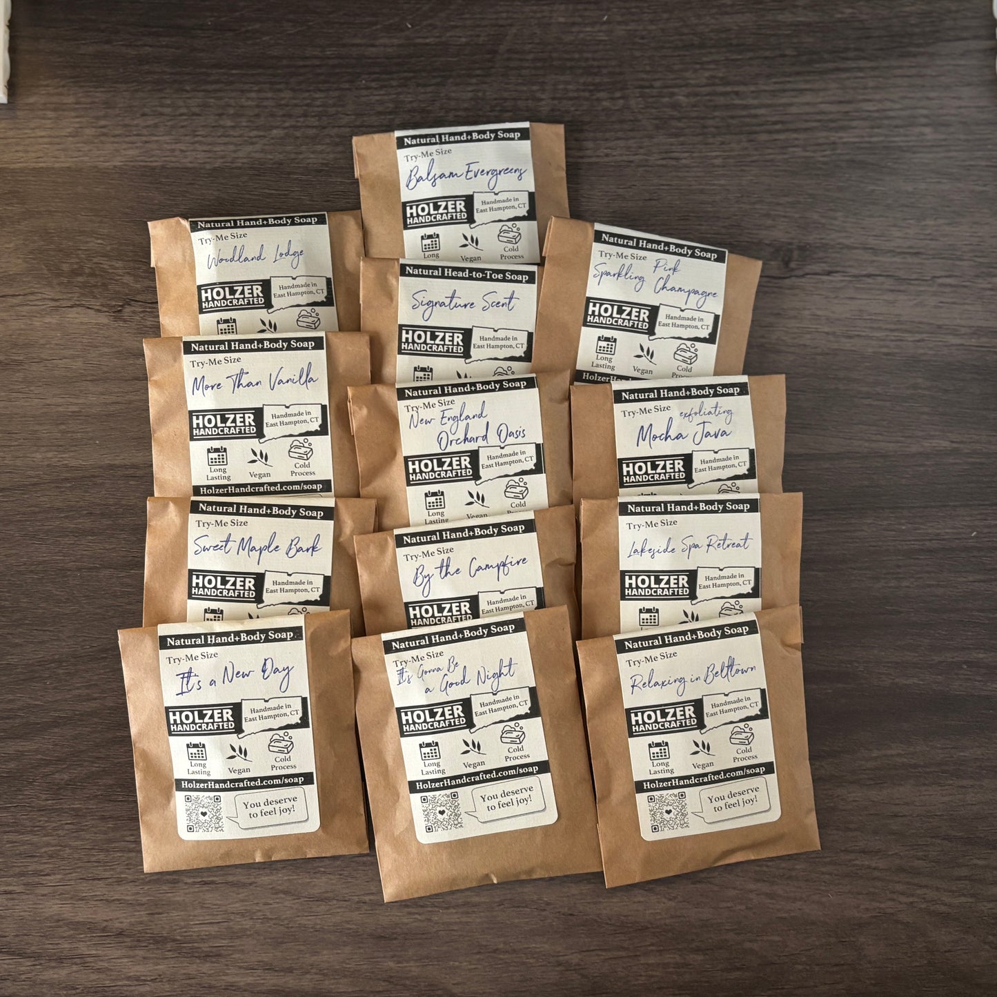 Cold Process Soap Bar Sampler - 13 Try-Me Size Bars - Travel Soap