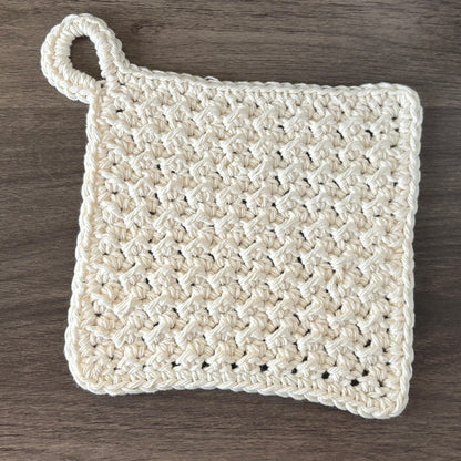 100% Cotton Crocheted Wash Cloth - Reusable and Eco-Friendly