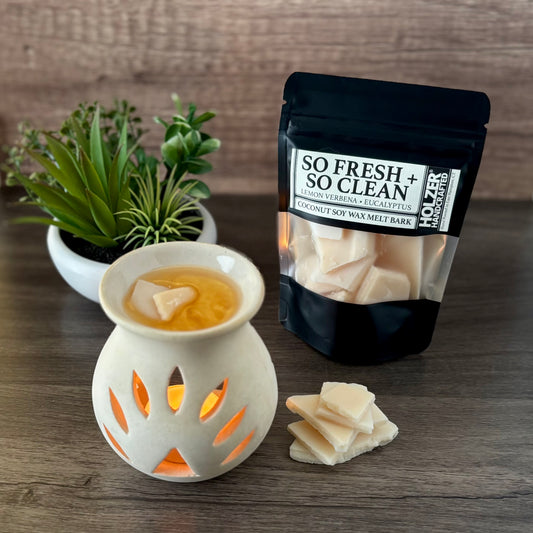 So Fresh + So Clean - Lemon Verbena + Eucalyptus Scented Wax Melt Bark in Resealable Pouch