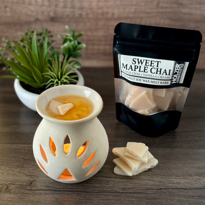 Sweet Maple Bark - Maple Chai + Vanilla Cream Scented Wax Melt Bark in Resealable Pouch
