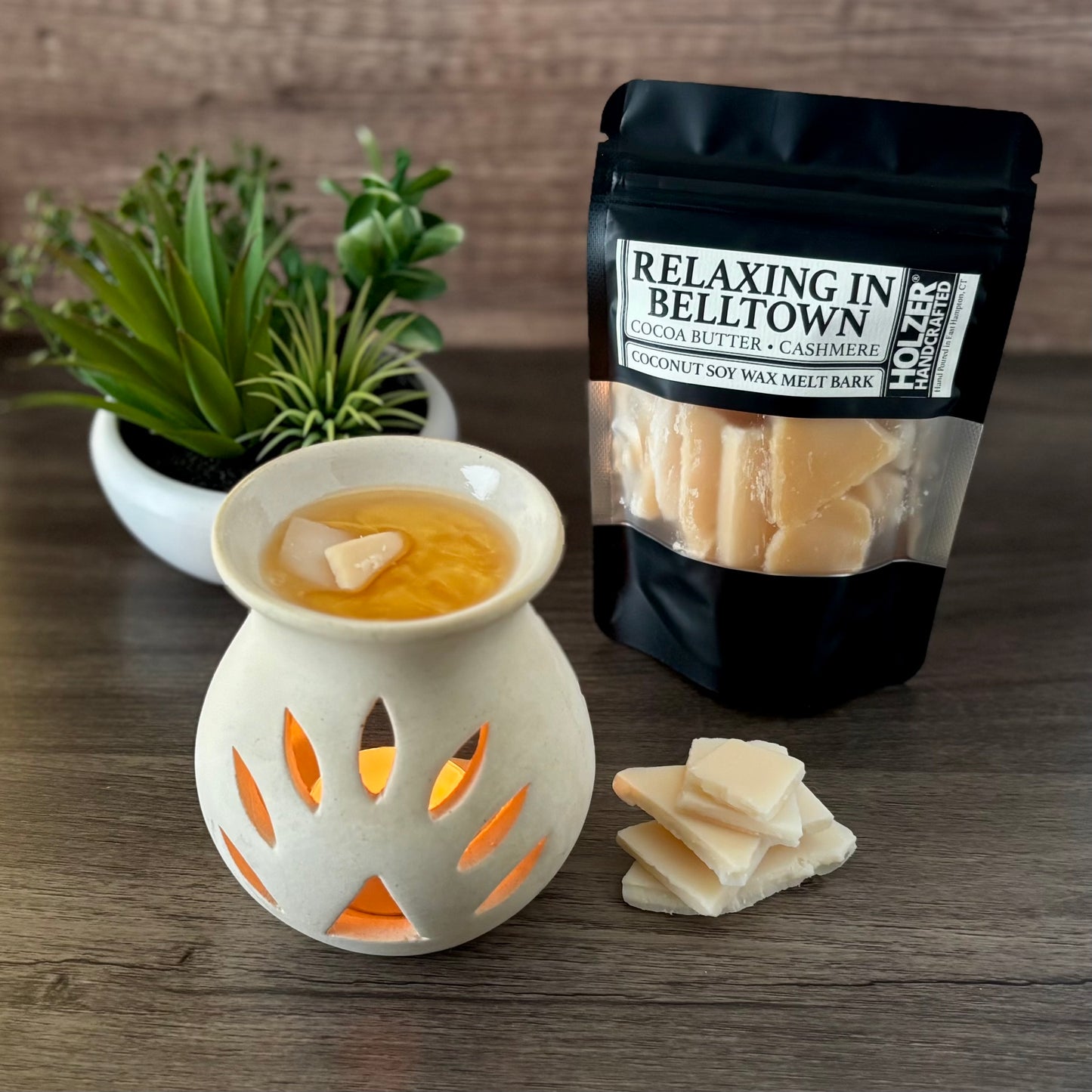 Relaxing in Belltown - Cocoa Butter + Cashmere Scented Wax Melt Bark in Resealable Pouch