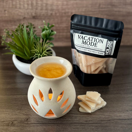 Vacation Mode - Cocoa Butter + Cashmere Scented Wax Melt Bark in Resealable Pouch