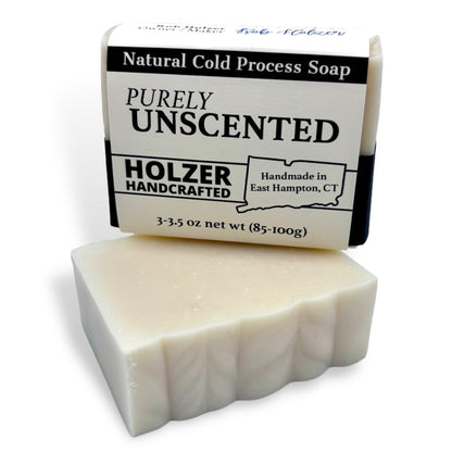 Purely Unscented Premium Artisan Soap Bar, Cold Process, Vegan