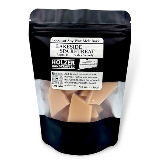 Lakeside Spa Retreat - Driftwood + Juniper + Vetiver Scented Wax Melt Bark in Resealable Pouch