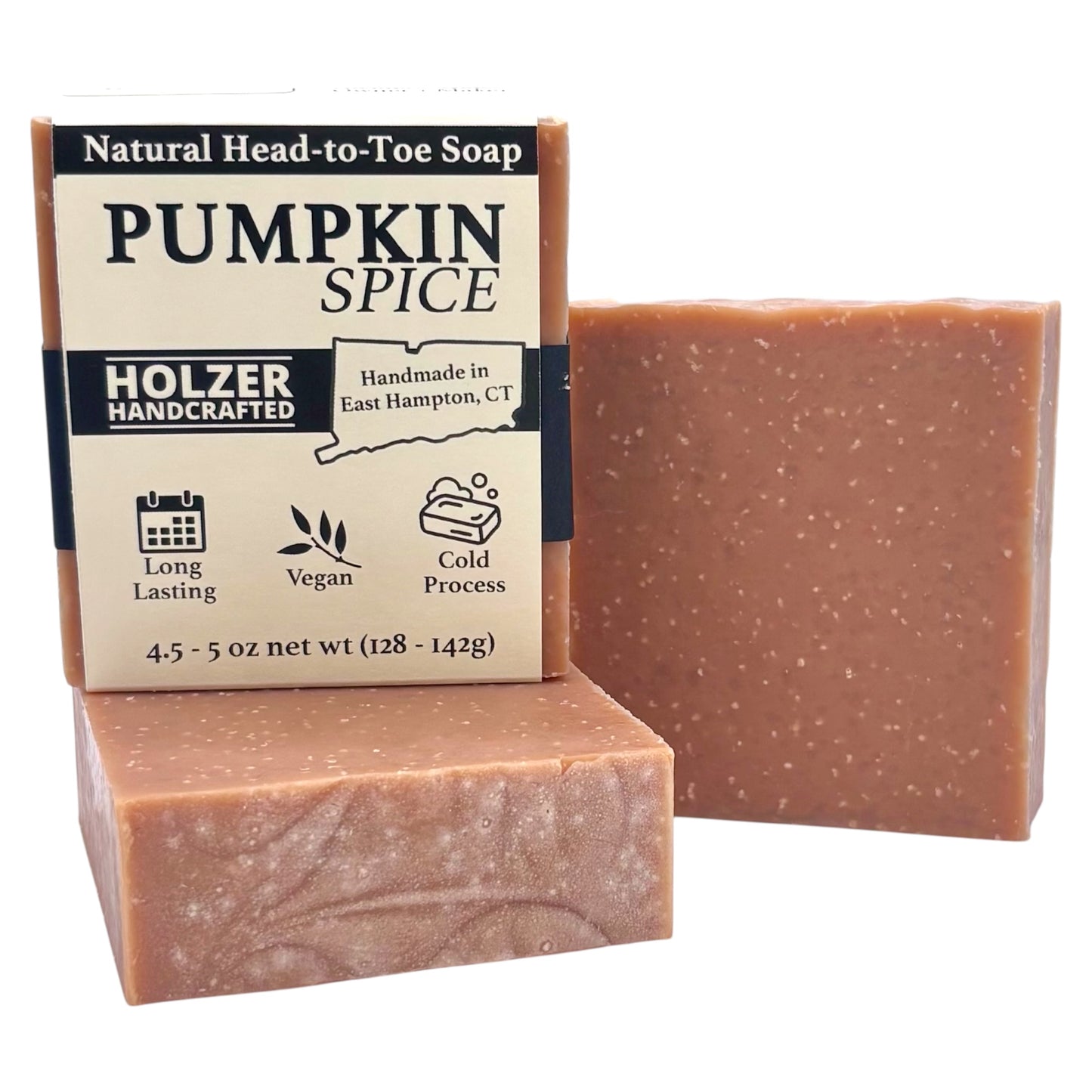Pumpkin Spice - Natural Head to Toe Soap Bar - Pumpkin + Warm Spice