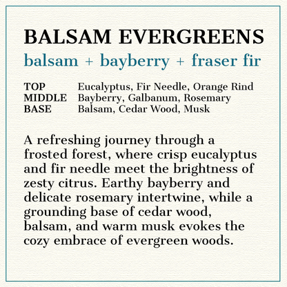 Balsam Evergreens - Natural Head to Toe Soap Bar - Balsam + Bayberry + Fraser Fir