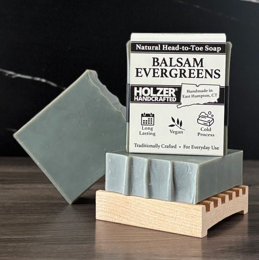 Balsam Evergreens - Natural Head to Toe Soap - 4.5oz Bar - Balsam + Bayberry + Fraser Fir