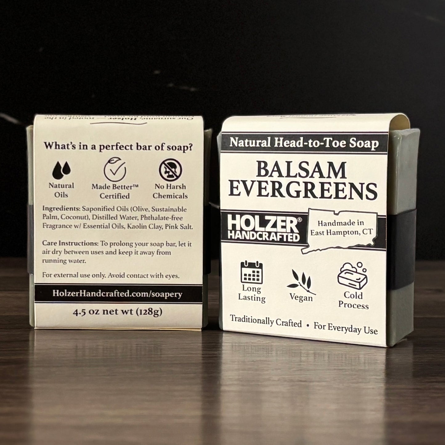 Balsam Evergreens - Natural Head to Toe Soap - 4.5oz Bar - Balsam + Bayberry + Fraser Fir
