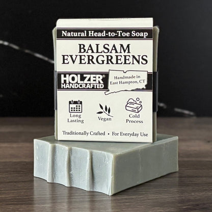 Balsam Evergreens - Natural Head to Toe Soap - 4.5oz Bar - Balsam + Bayberry + Fraser Fir