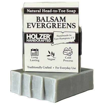 Balsam Evergreens - Natural Head to Toe Soap - 4.5oz Bar - Balsam + Bayberry + Fraser Fir