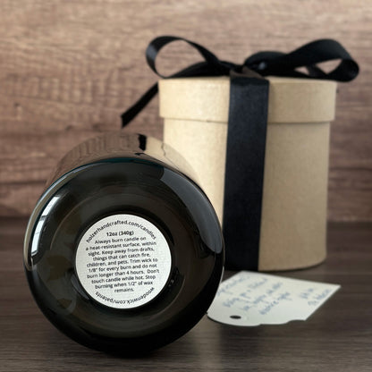 Personalized Wood Wick Candle - Custom Name, Noun, Definition - 12oz Glass Vessel with Lid