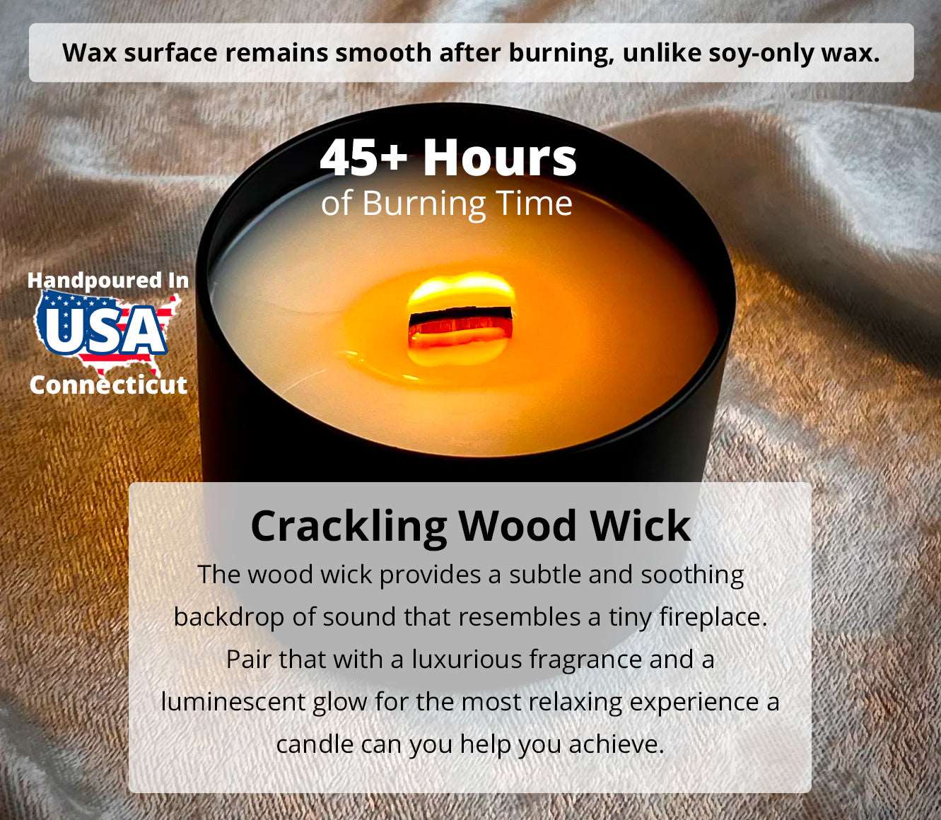 Personalized Crackling Wood Wick Scented Candle - Noun, Definition