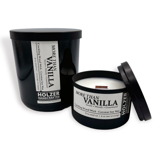 More Than Vanilla - Vanilla + Santal + Shea Butter Scented Wood Wick Candle