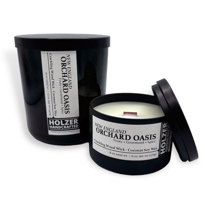 New England Orchard Oasis Crackling Wood Wick Candle