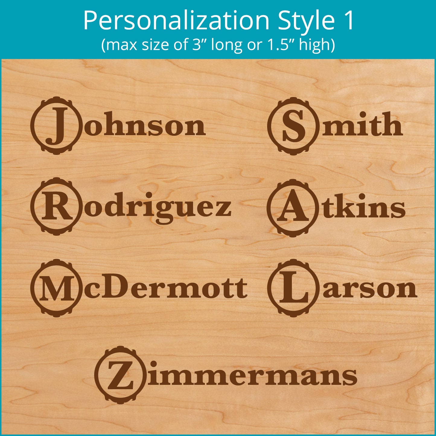 Personalized Premium Hardwood Cutting Board, Signature Series Desert Sunset, Medium 10" x 16"