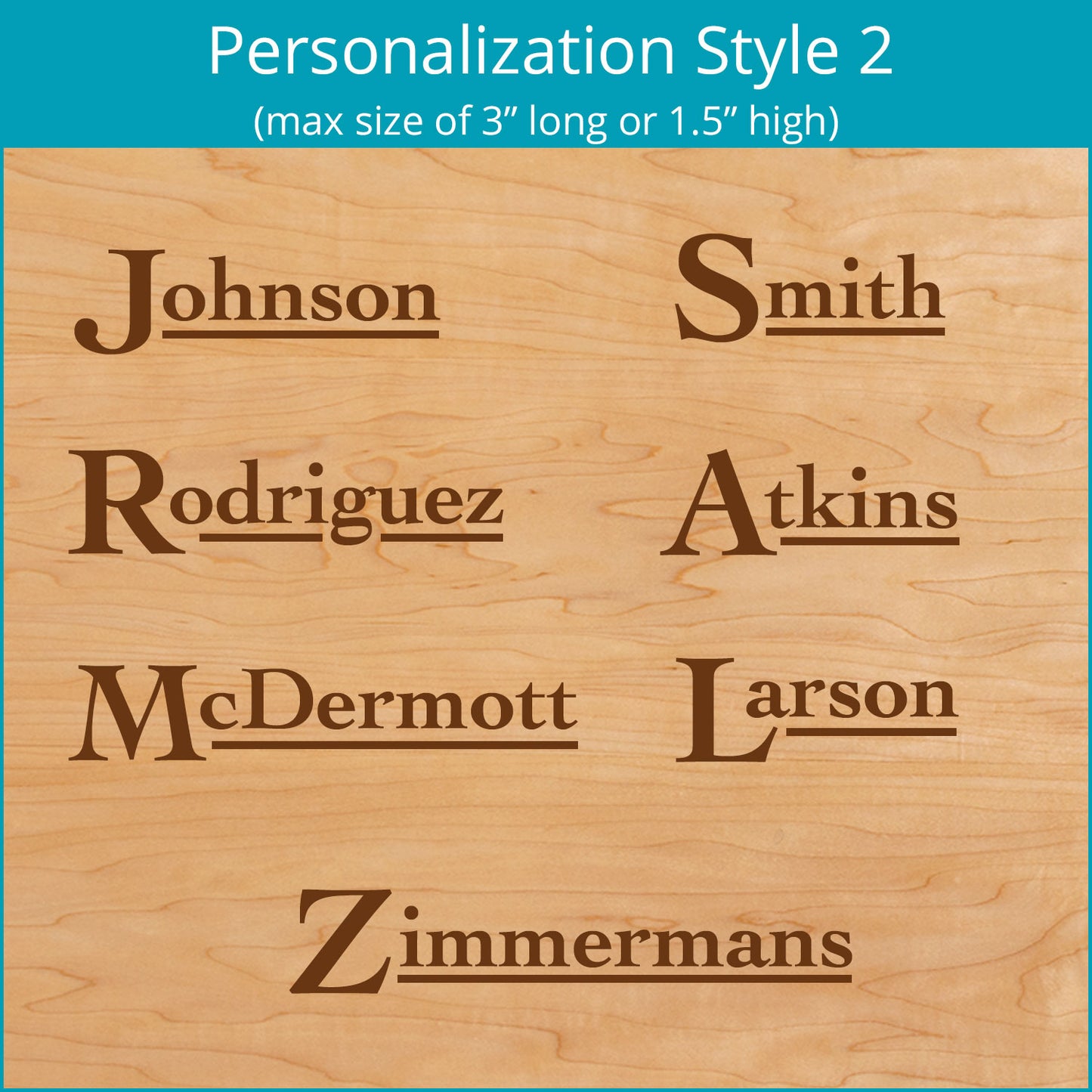 Personalized Premium Hardwood Cutting Board, Signature Series Desert Sunset, Medium 10" x 16"