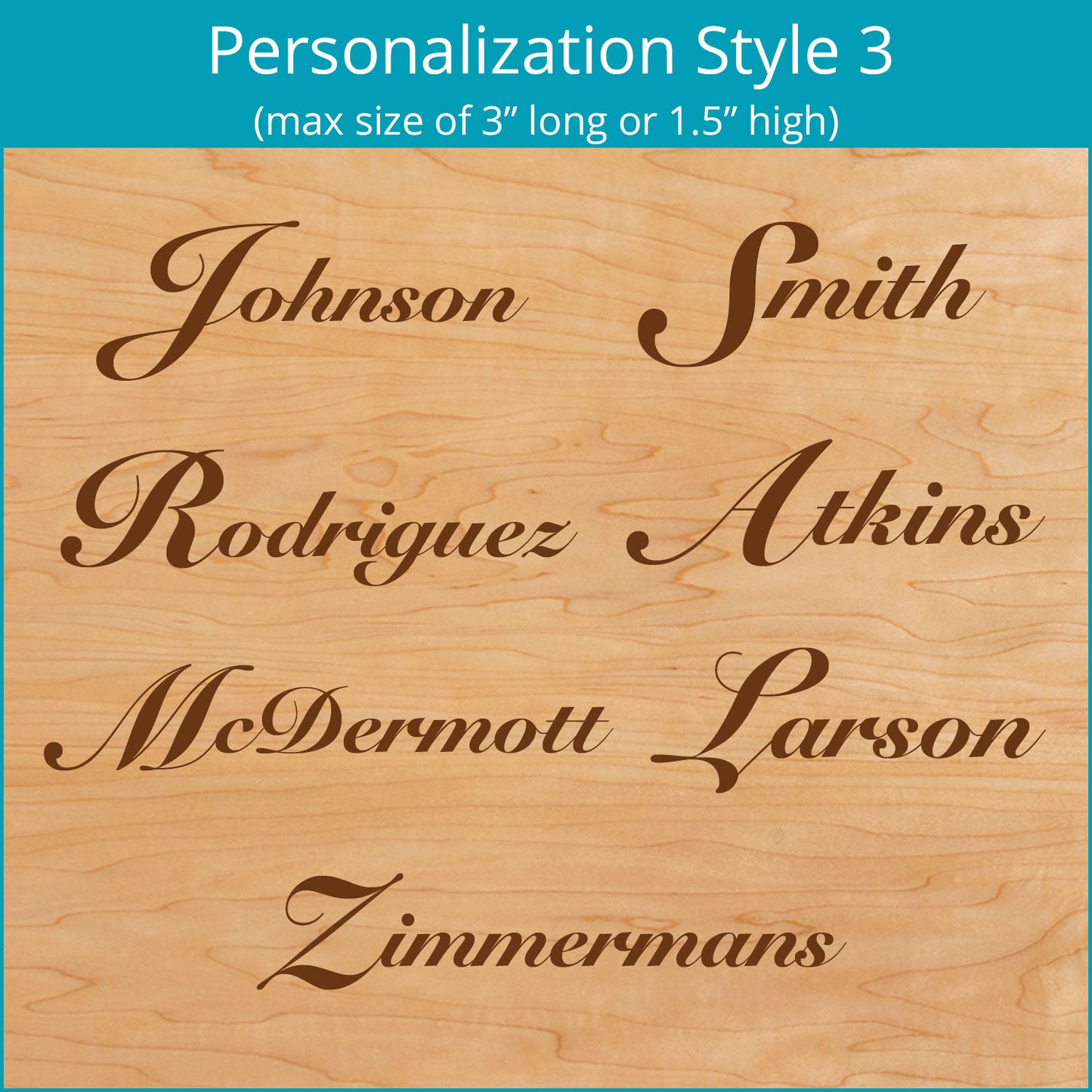 Personalized Premium Hardwood Cutting Board, Signature Series Desert Sunset, Medium 10" x 16"