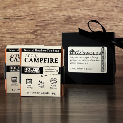 Personalized Bar Soap Gift Set - Custom Housewarming Keepsake, Natural Head to Toe Soap