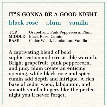 It's Gonna Be a Good Night - Natural Head to Toe Soap Bar - Black Rose + Plum + Vanilla