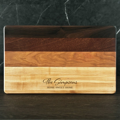 Personalized Cutting Board, Reversible, Custom Engraved Name Gift, 16x10