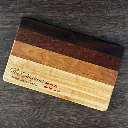 Personalized Cutting Board, Reversible, Custom Engraved Name Gift, 16x10