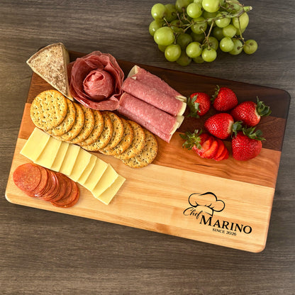 Personalized Chef Cutting Board, Reversible, Custom Engraved Gift, 16x10