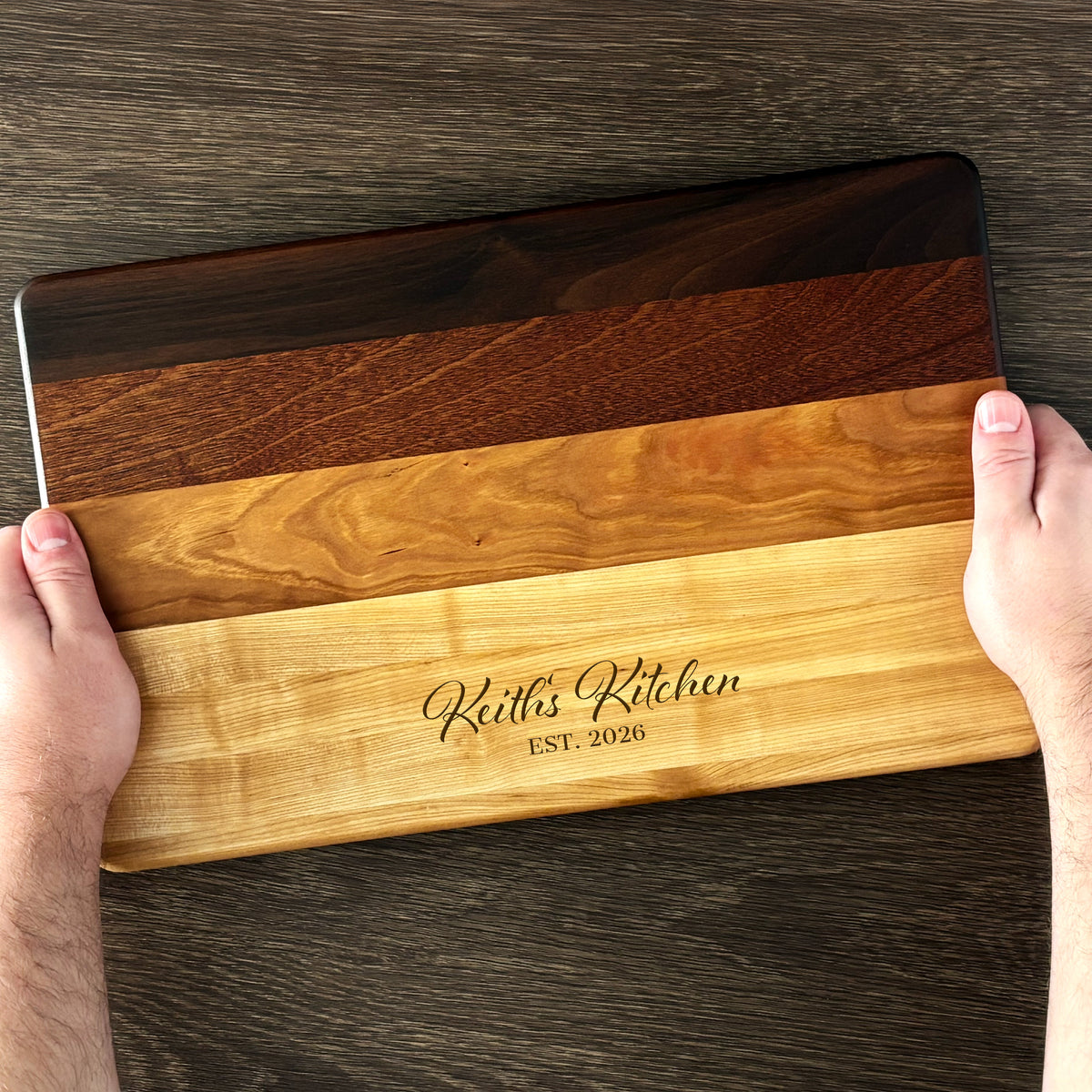 Personalized Cutting Board, Reversible, Custom Engraved Name Gift, 16x10
