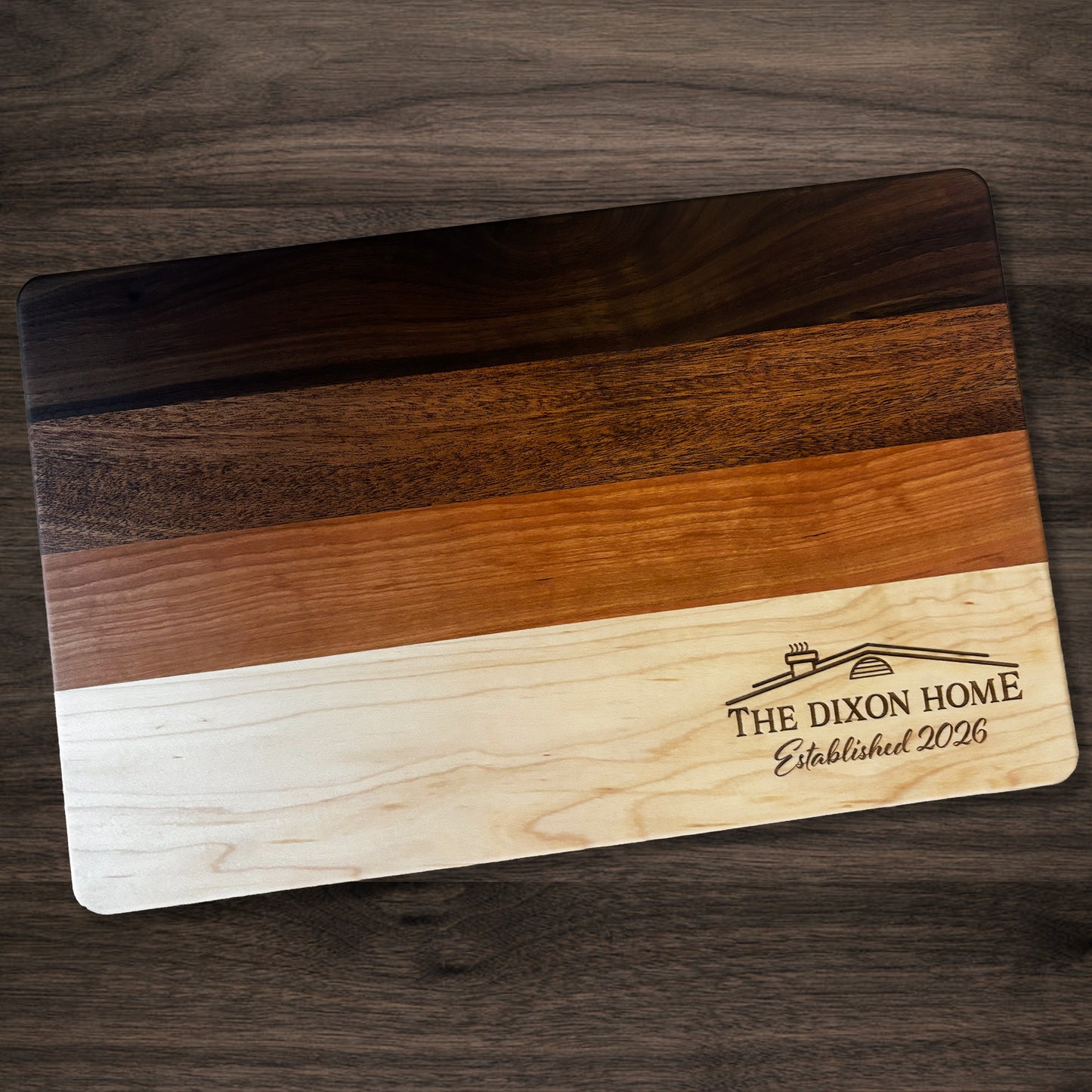 Personalized Housewarming Cutting Board, Reversible, Custom Engraved New Home Gift, 16x10