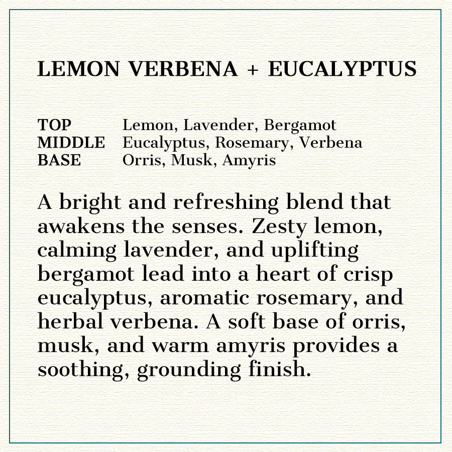 Lemon Verbena + Eucalyptus - Natural Head to Toe Soap - 4.5oz to 5oz Bar