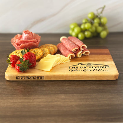 Personalized Housewarming Cutting Board, Reversible, Custom Engraved New Home Gift, 12x8