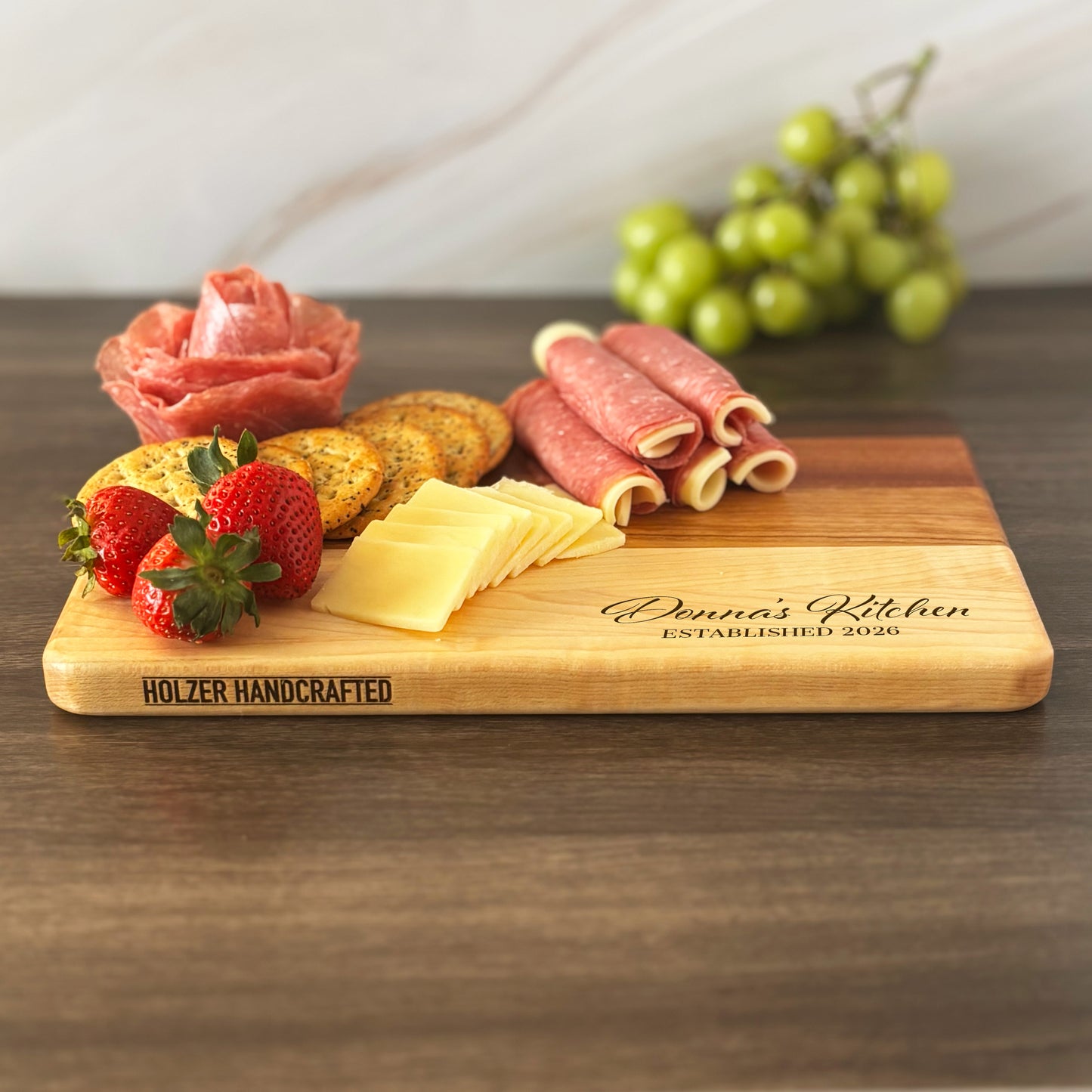 Personalized Cutting Board, Reversible, Custom Engraved Name Gift, 12x8