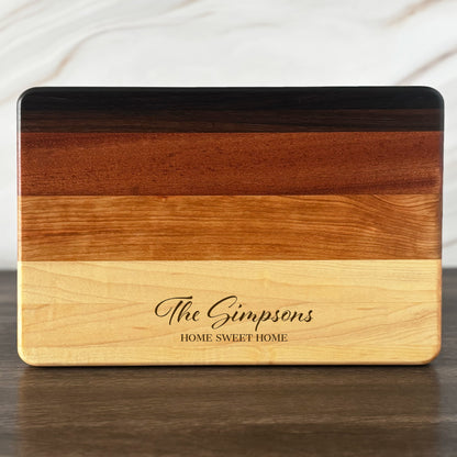 Personalized Cutting Board, Reversible, Custom Engraved Name Gift, 12x8