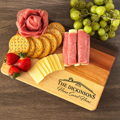 Personalized Housewarming Cutting Board, Reversible, Custom Engraved New Home Gift, 12x8