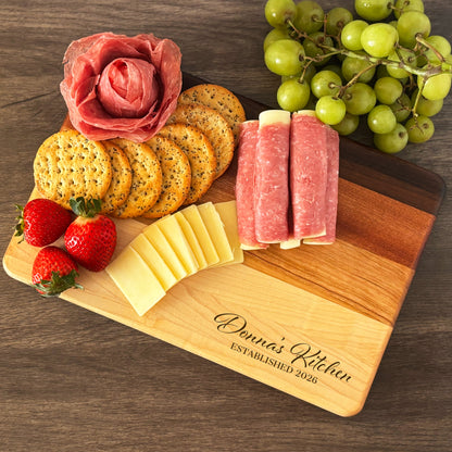 Personalized Cutting Board, Reversible, Custom Engraved Name Gift, 12x8